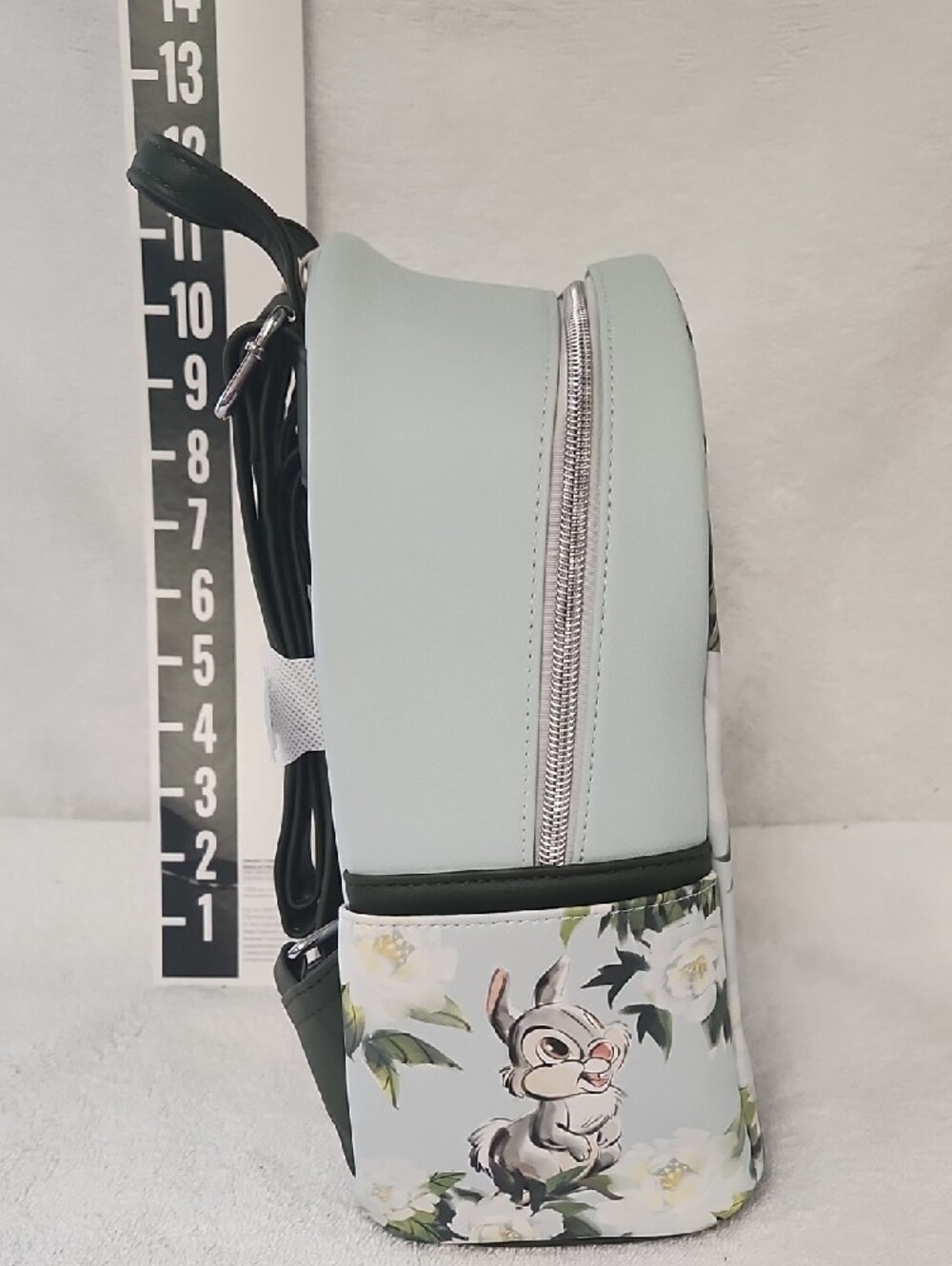 Loungefly Thumper Floral Mini Backpack - Mint, White, Green - Picture 3 of 6